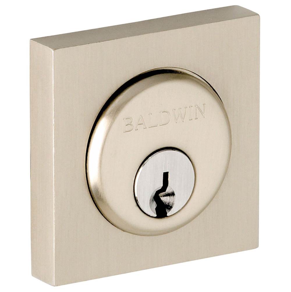 Baldwin - 6743 SQUARE CYL COLLAR - Lifetime Satin Nickel