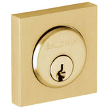 Baldwin - 6743 SQUARE CYL COLLAR - Satin Brass and Brown