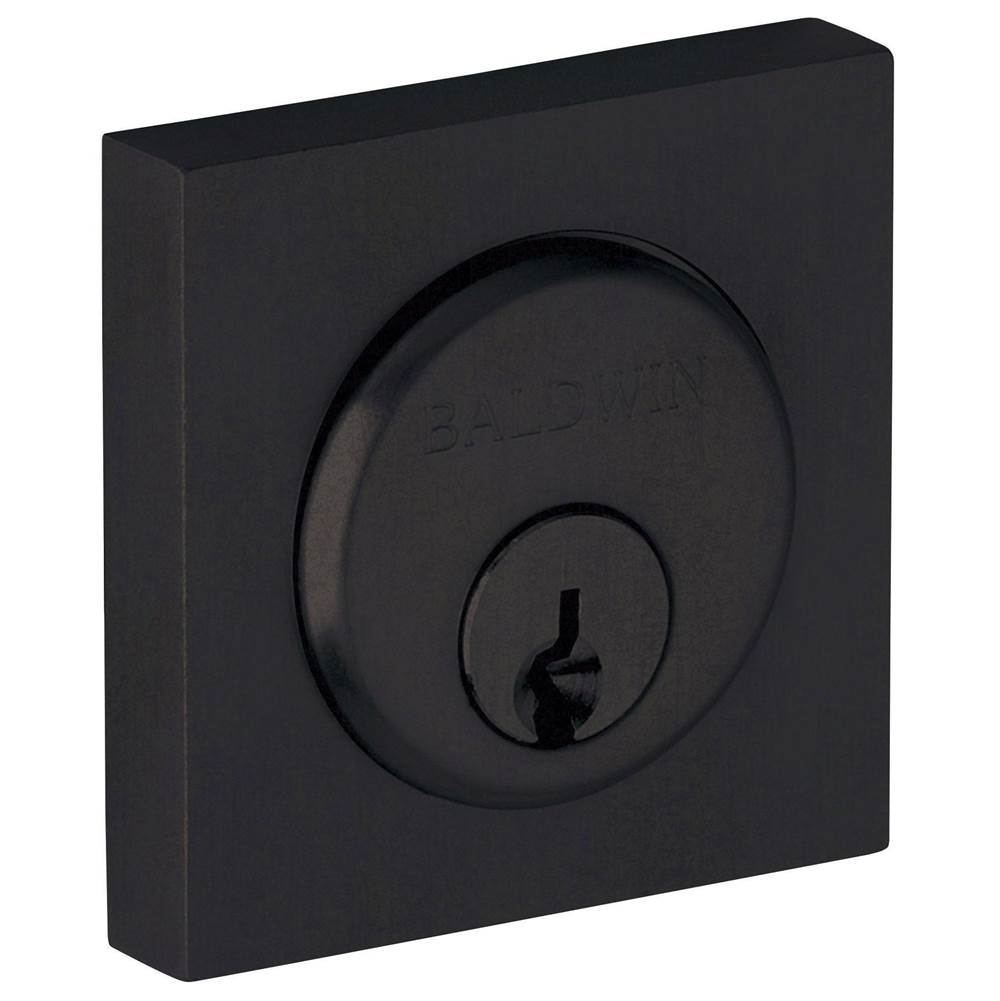 Baldwin - 6743 SQUARE CYL COLLAR - Distressed Oil-Rubbed Bronze