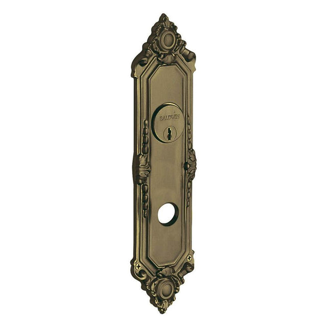 Baldwin - 6961 WMINSTER ENT&FD TRM - Satin Brass and Black