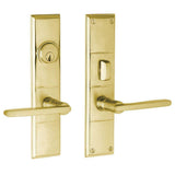 Baldwin - 6973 HOUSTON ENT TRM 190 - Satin Brass and Brown