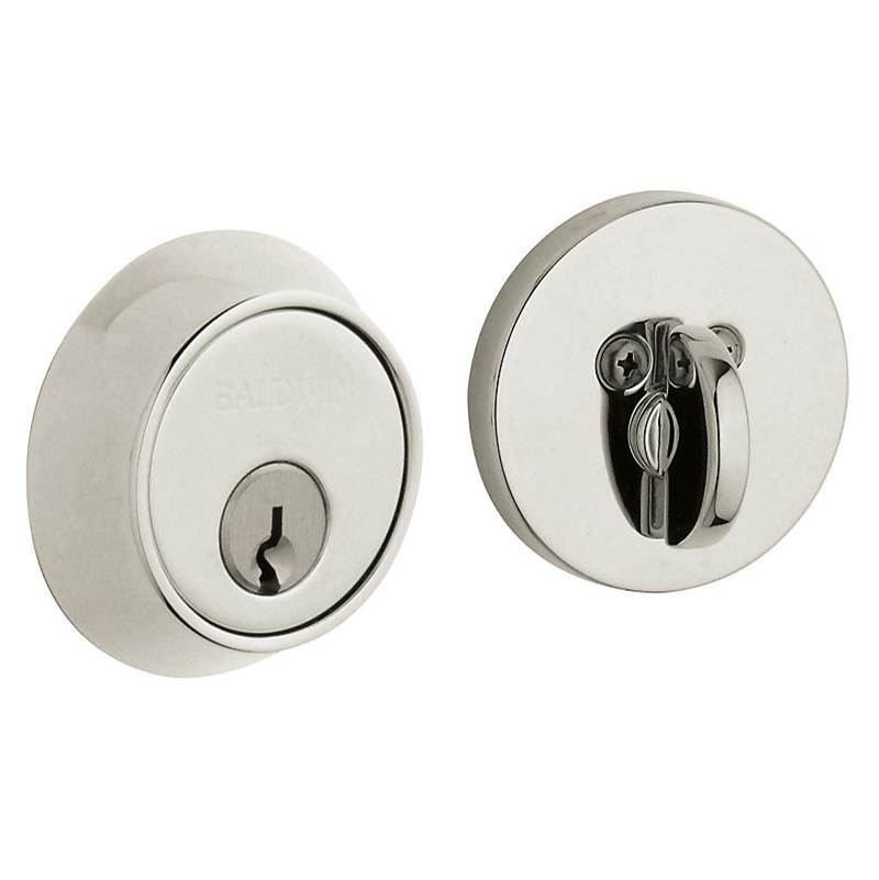 Baldwin - 8041 DEADBOLT 055 - Lifetime Polished Nickel