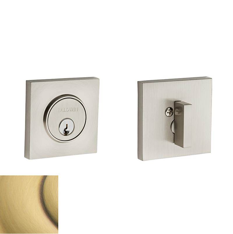 Baldwin - 8220 CONT SQUARE DB 060 - Satin Brass and Brown