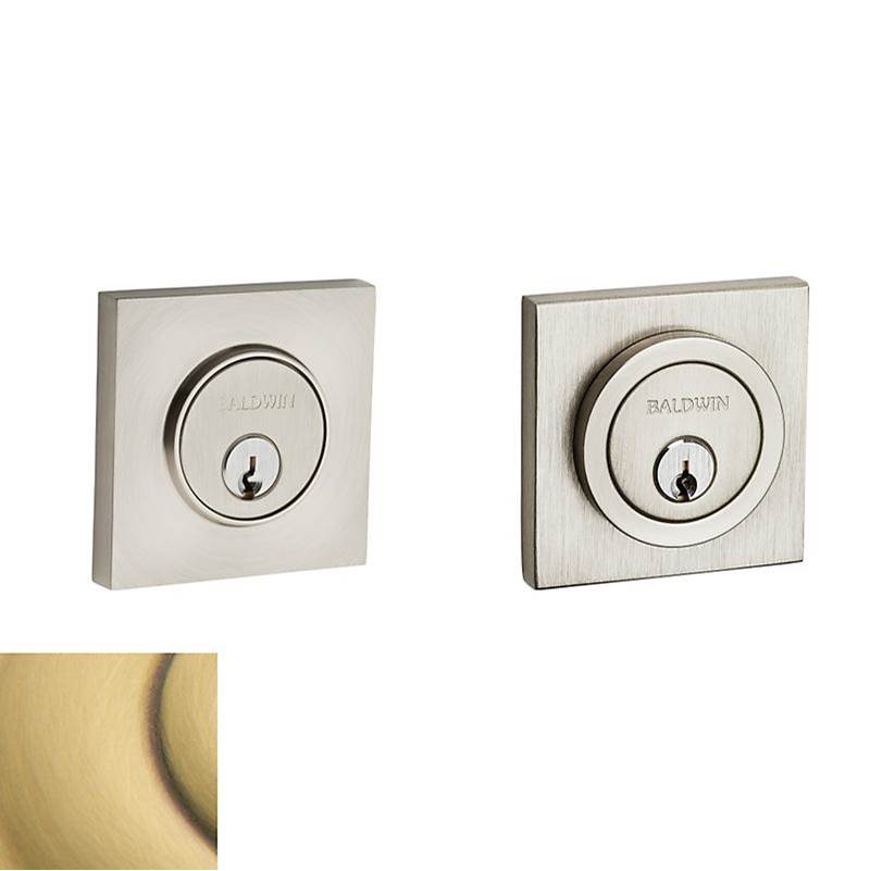 Baldwin - 8221 CONT SQUARE DB 060 - Satin Brass and Brown