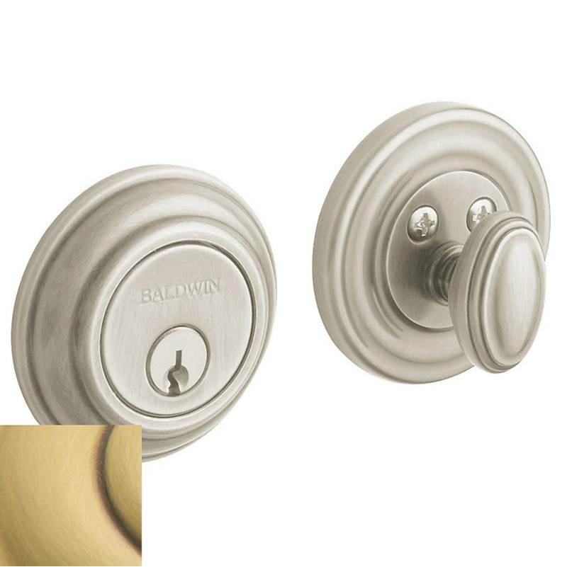 Baldwin - 8231 TRADITIONAL ADJ DEA - Satin Brass and Brown
