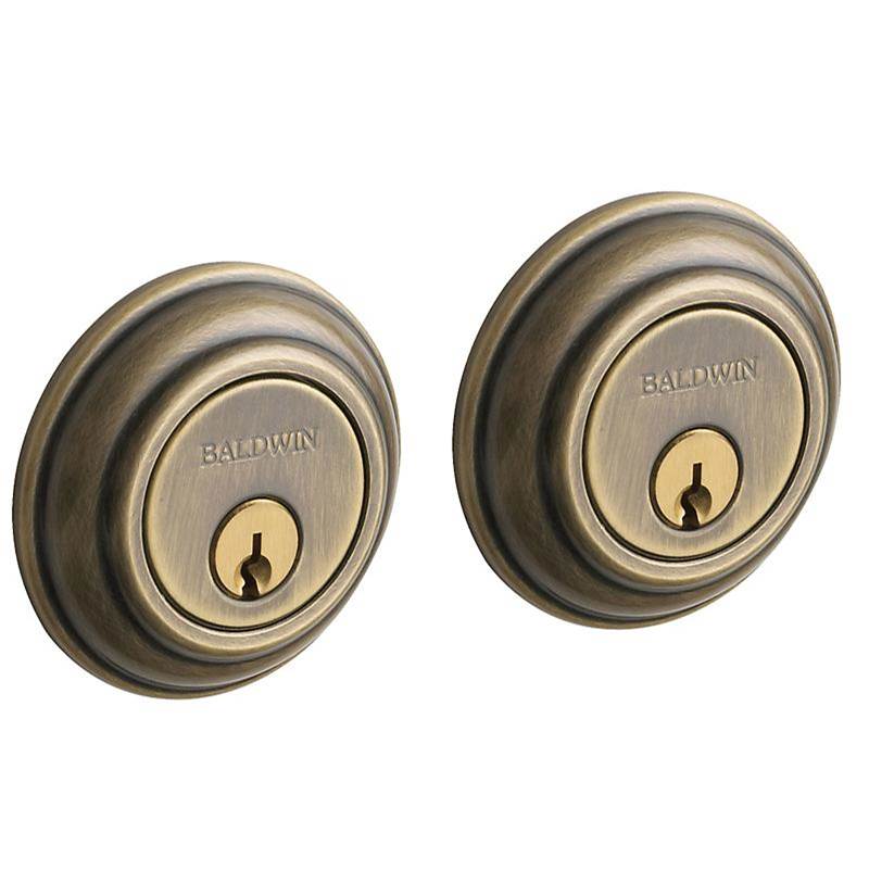 Baldwin - TRADITIONAL ADJ DEADBOLT - Satin Brass and Black