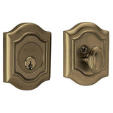 Baldwin - 8237 BETHPAGE ADJ DEADBO - Satin Brass and Black