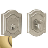 Baldwin - 8237 BETHPAGE ADJ DEADBO - Satin Brass and Brown
