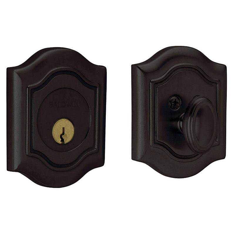 Baldwin - 8237 BETHPAGE ADJ DEADBO - Distressed Oil-Rubbed Bronze