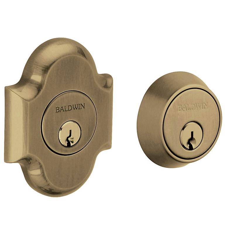 Baldwin - BOULDER ADJ DEADBOLT - Satin Brass and Black