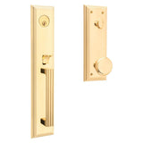 Baldwin - Tremont Full Escutcheon - Emergency Egress - Single Cylinder less knob - Non Lacquered Brass
