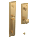 Baldwin - Tremont Full Escutcheon - Emergency Egress - Single Cylinder less knob - Vintage Brass