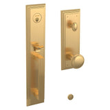 Baldwin - Tremont Full Escutcheon - Emergency Egress - Single Cylinder less knob - Liefetime Satin Brass