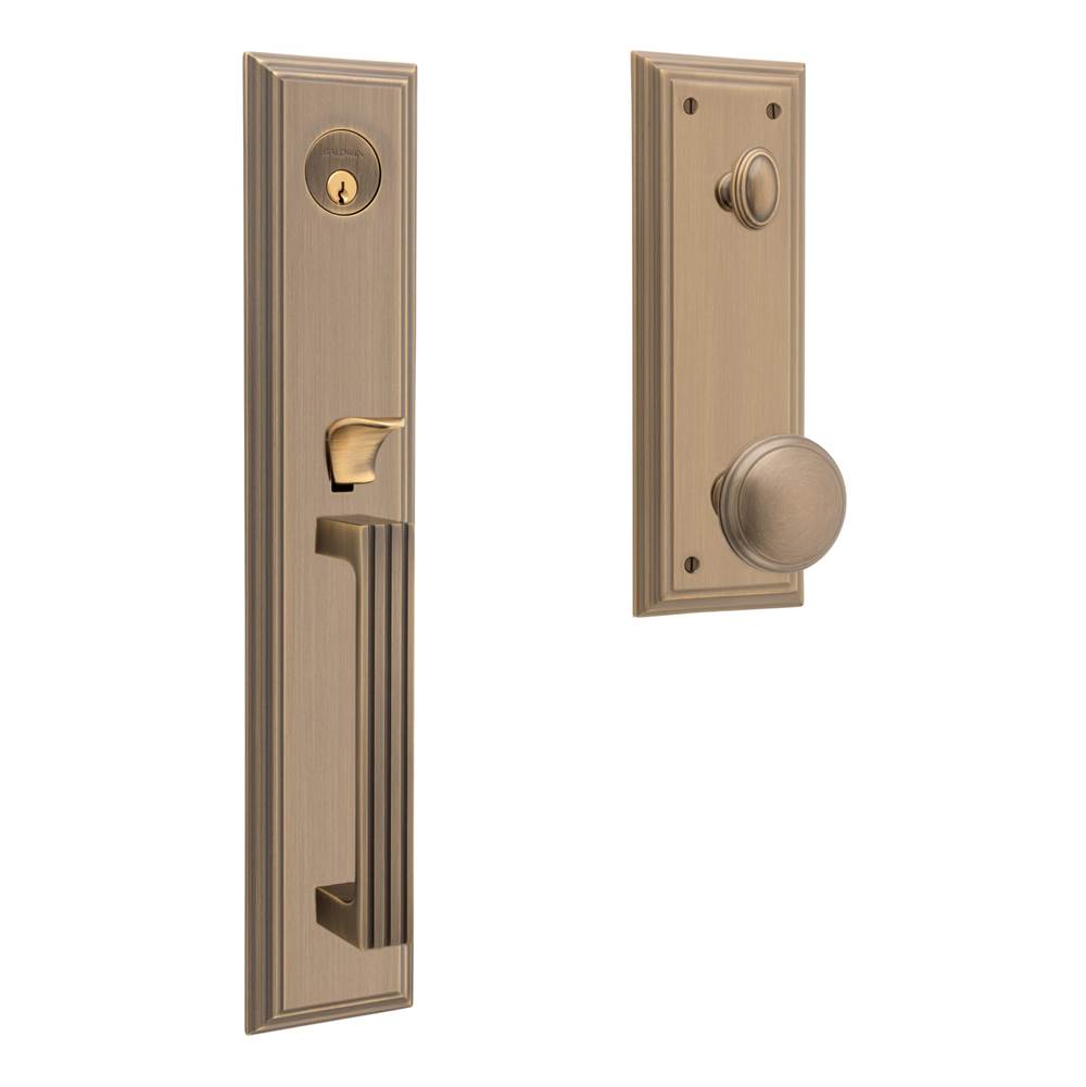 Baldwin - Tremont Full Escutcheon - Emergency Egress - Single Cylinder w. 5069 Knob - Satin Brass,Black
