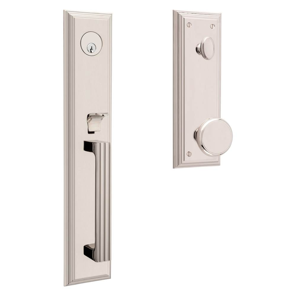 Baldwin - Tremont Full Escutcheon - Emergency Egress - Single Cylinder less knob - Polished Nickel,Lifetime Finish