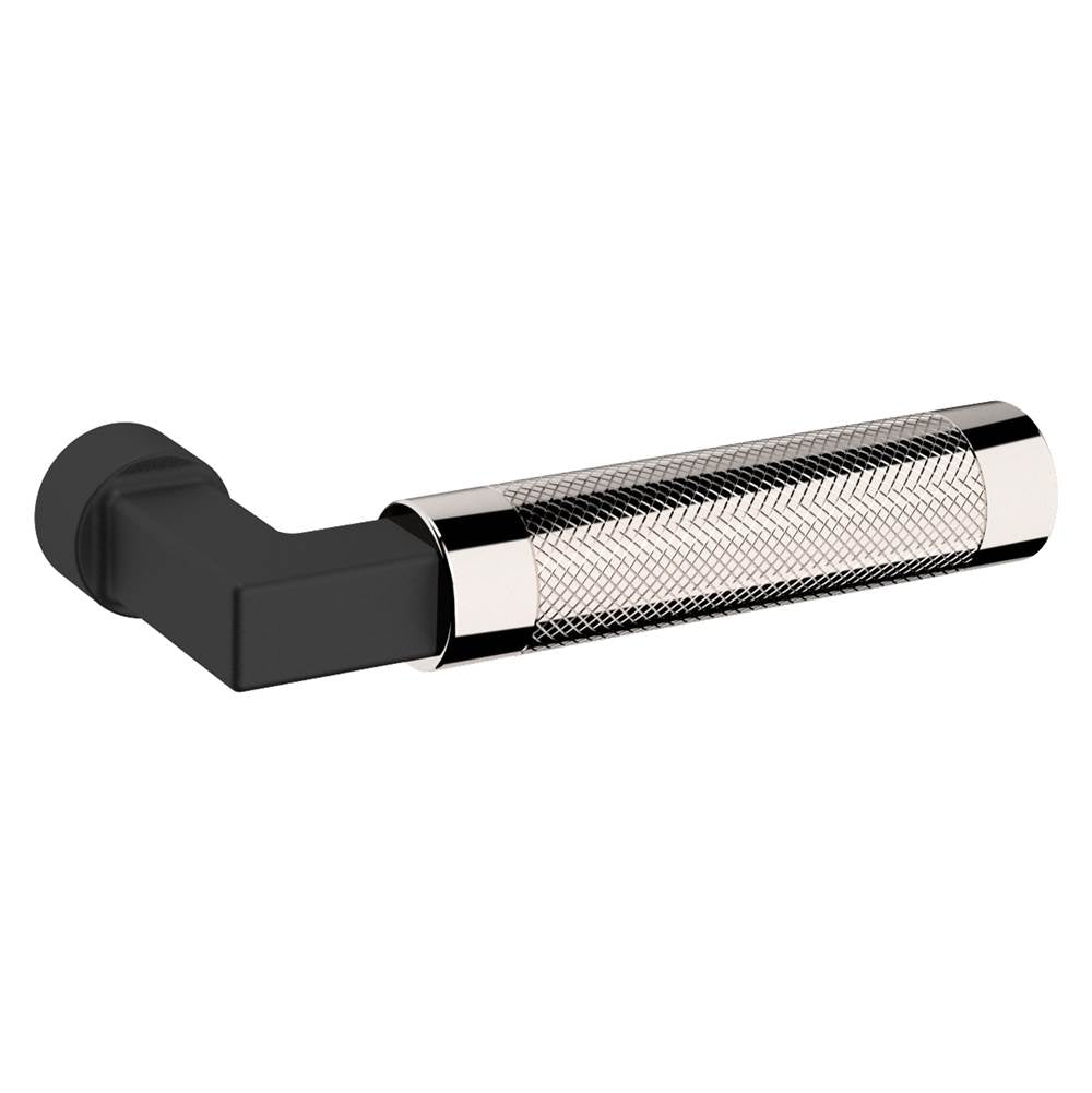 Baldwin - L030 Mixed finish Lever (190 Shank x 055 Grip) - Satin Black,Polished Nickel,Lifetime Finish