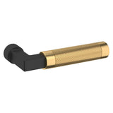 Baldwin - L030 Mixed finish Lever (190 Shank x 044 Grip) - Satin Black,Liefetime Satin Brass