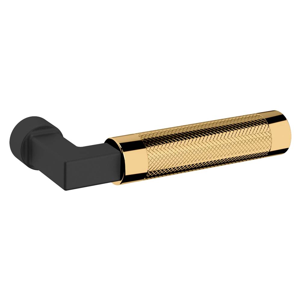 Baldwin - L030 Mixed finish Lever ( 190 Shank x 031 Grip) - Satin Black,Non Lacquered Brass