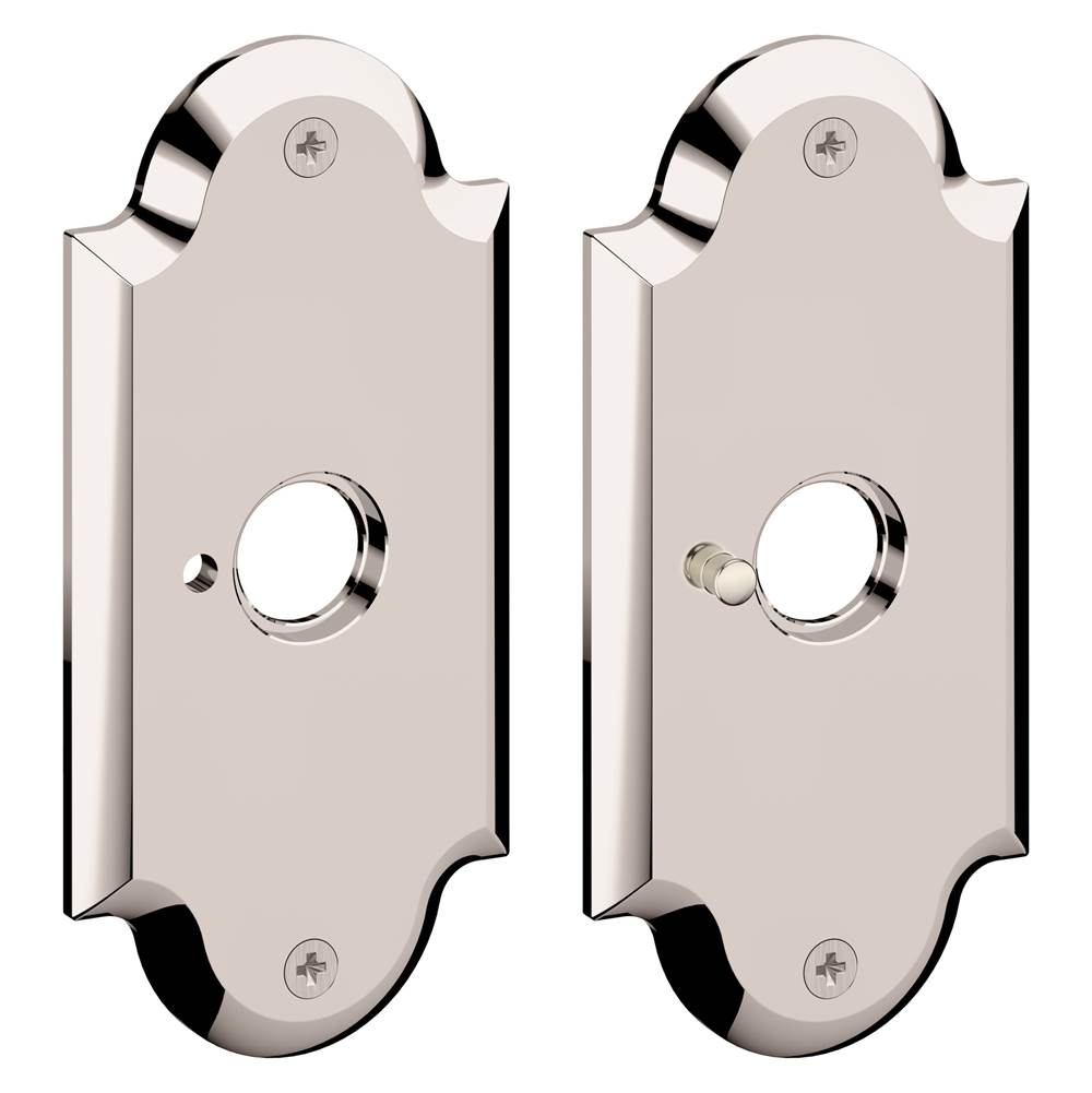 Baldwin - R055 PRIV ROSE PAIR 055 - Polished Nickel,Lifetime Finish