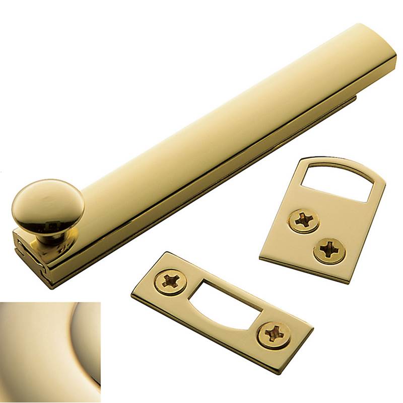 Baldwin - 0322 SURFACE BOLT 4 003 - Lifetime Polished Brass