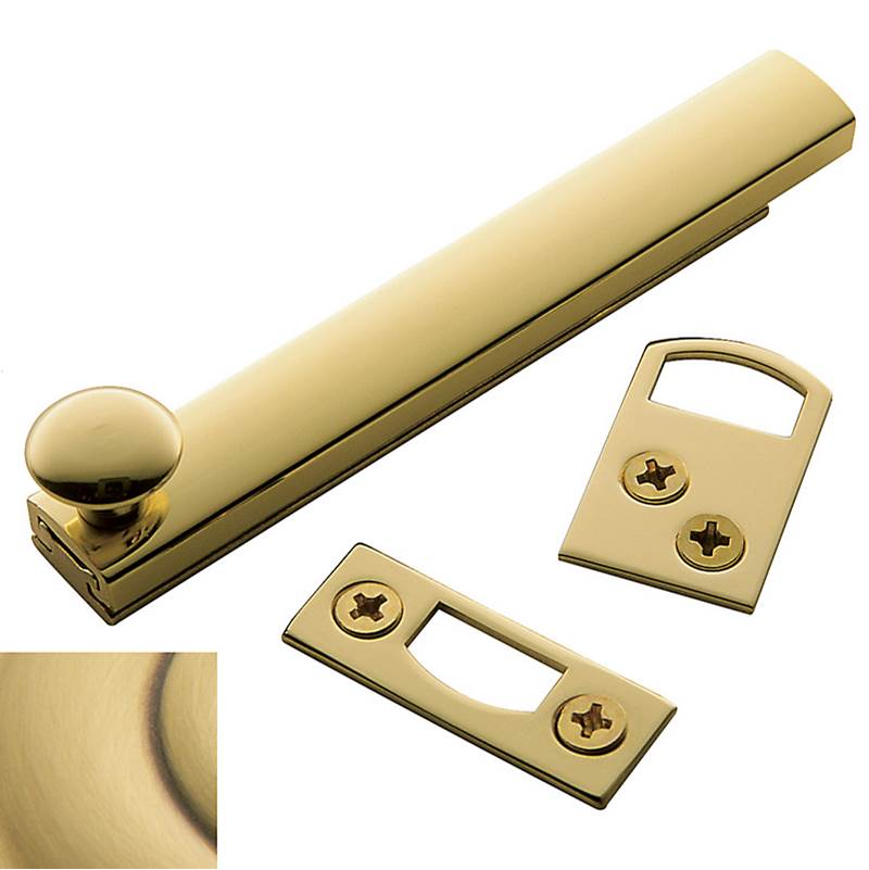 Baldwin - 0322 SURFACE BOLT 4 060 - Satin Brass and Brown