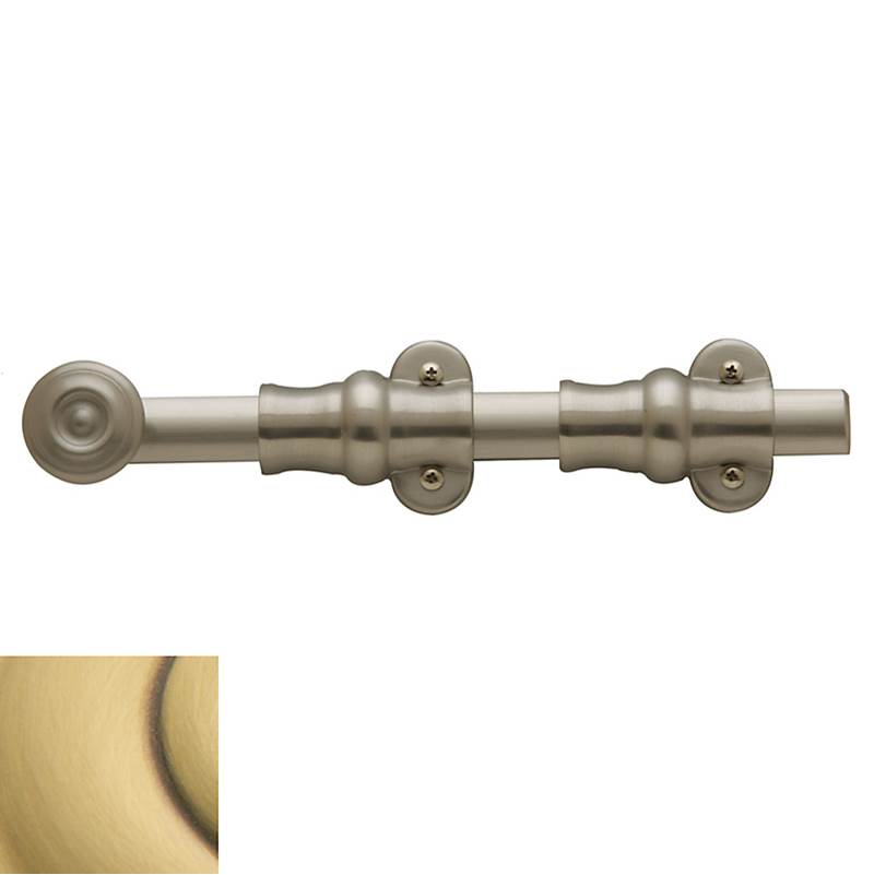 Baldwin - 0380 SURFACE BOLT 8 060 - Satin Brass and Brown