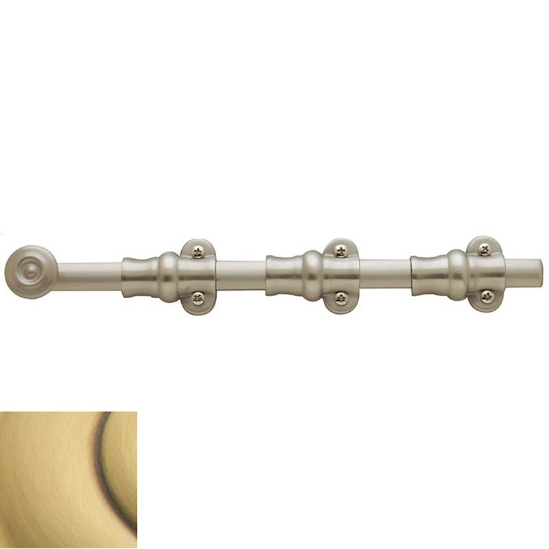 Baldwin - 0381 SURFACE BOLT 12 060 - Satin Brass and Brown