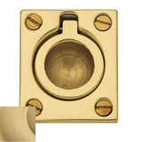 Baldwin - 0392 FLUSH RING PULL 044 - Lifetime Satin Brass