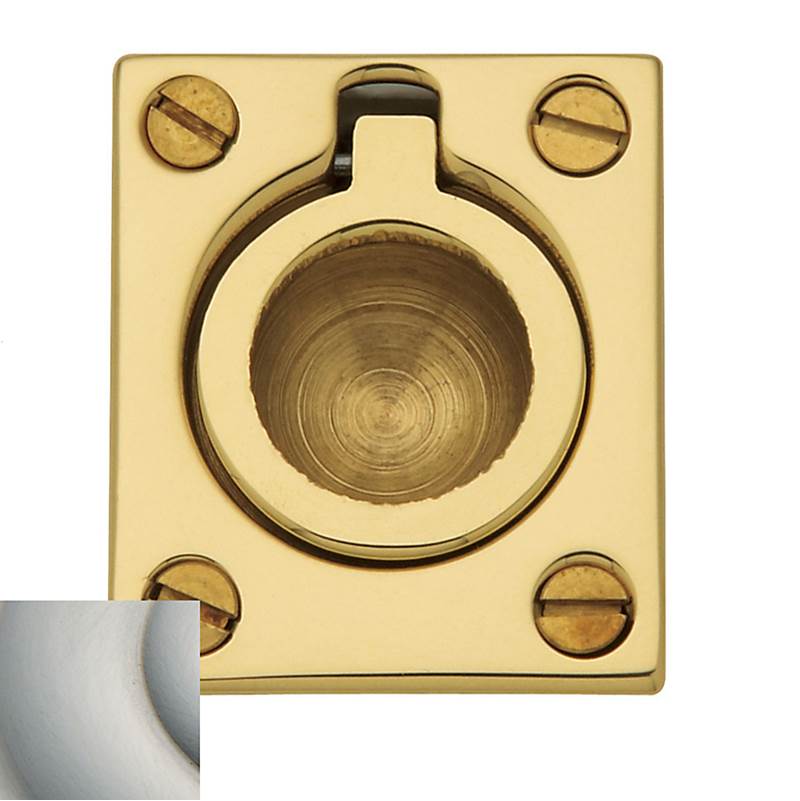 Baldwin - 0392 FLUSH RING PULL 056 - Lifetime Satin Nickel