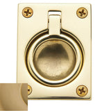 Baldwin - 0394 FLUSH RING PULL 033 - Vintage Brass