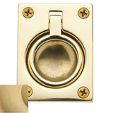 Baldwin - 0394 FLUSH RING PULL 044 - Lifetime Satin Brass