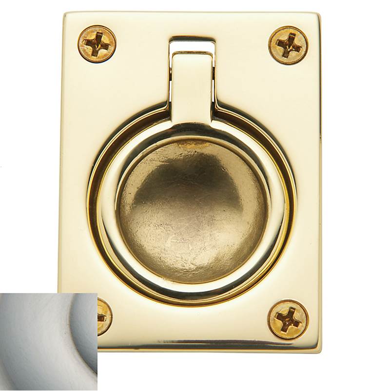Baldwin - 0394 FLUSH RING PULL 056 - Lifetime Satin Nickel