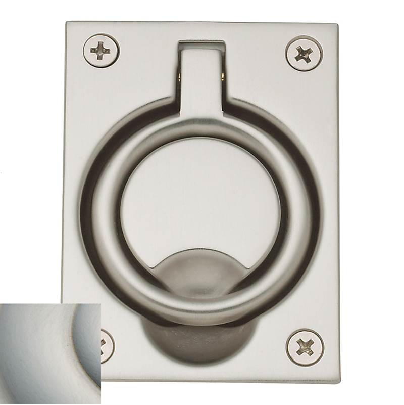 Baldwin - 0395 FLUSH RING PULL 056 - Lifetime Satin Nickel