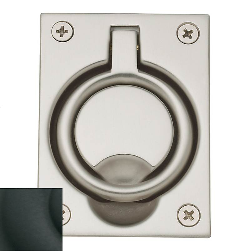 Baldwin - 0395 FLUSH RING PULL 190 - Satin Black