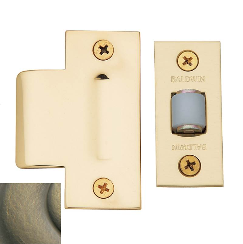 Baldwin - 0440 ADJ ROLLER CATCH - Satin Brass and Black