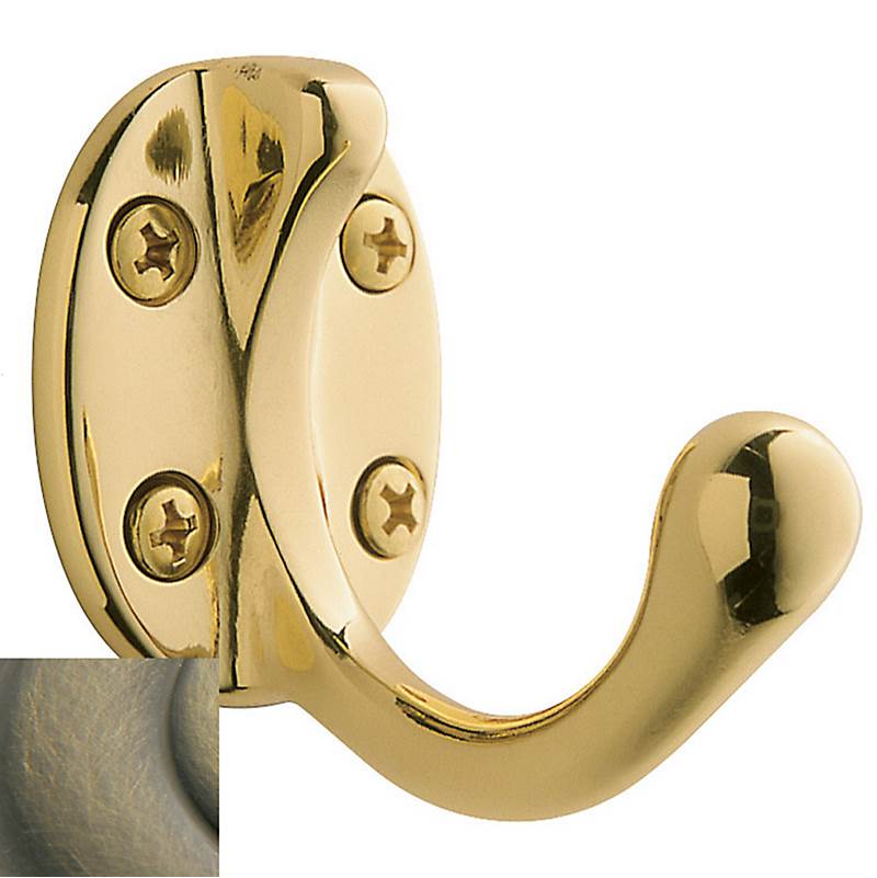 Baldwin - 0782 COSTUME HOOK 050 - Satin Brass and Black