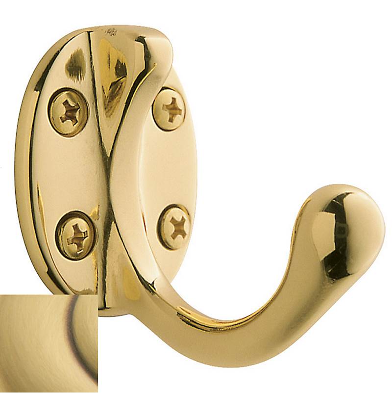 Baldwin - 0782 COSTUME HOOK 060 - Satin Brass and Brown