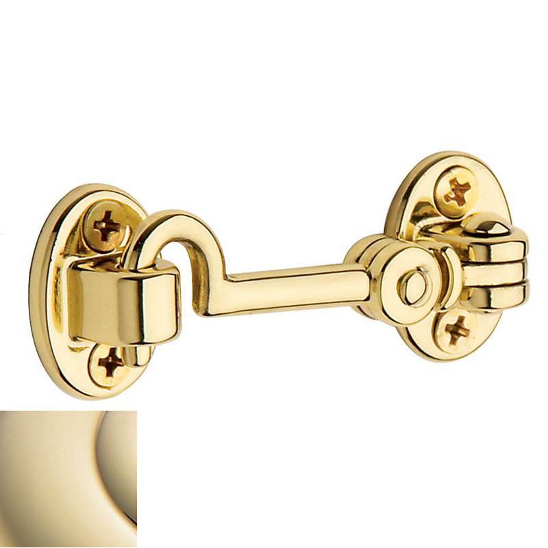 Baldwin - 0950 CABIN DR HOOK 2.5 - Lifetime Polished Brass