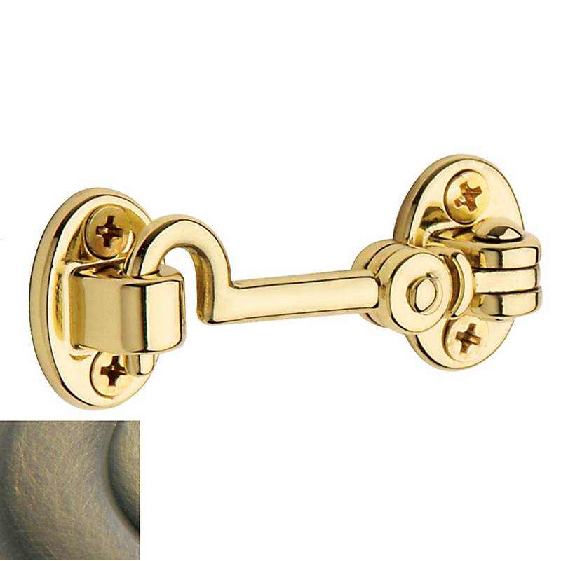 Baldwin - 0950 CABIN DR HOOK 2.5 - Satin Brass and Black