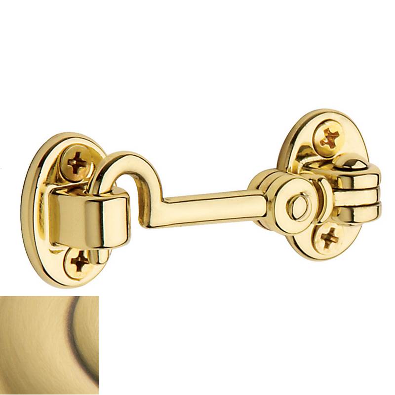 Baldwin - 0950 CABIN DR HOOK 2.5 - Satin Brass and Brown