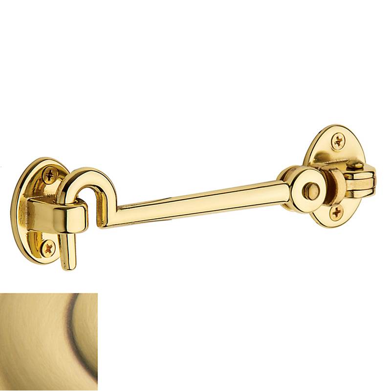 Baldwin - 0952 CABIN DR HOOK 5.5 - Satin Brass and Brown
