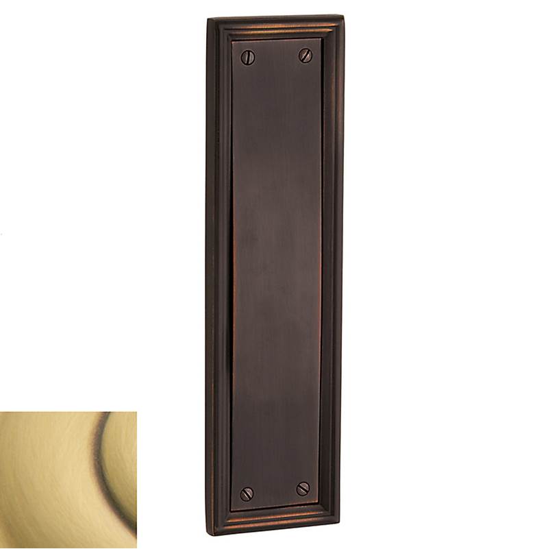 Baldwin - 2281 PUSH PLATE 060 - Satin Brass and Brown