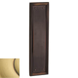 Baldwin - 2281 PUSH PLATE 060 - Satin Brass and Brown
