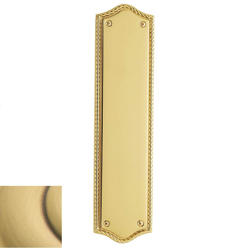 Baldwin - 2285 PUSH PLATE 060 - Satin Brass and Brown
