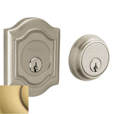 Baldwin - BETHPAGE ADJ DEADBOLT - Satin Brass and Brown