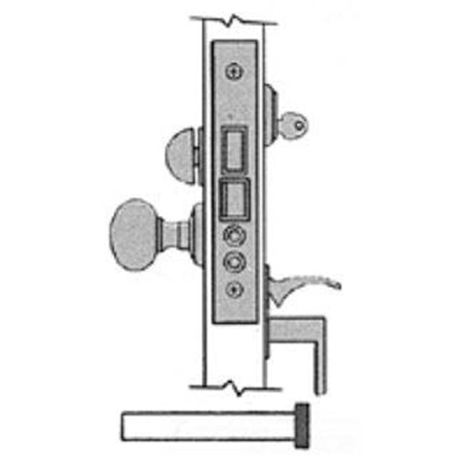 Baldwin - 2.5 B/S ENTR. MRT LOCK - Lifetime Polished Nickel