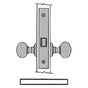 Baldwin - 6318 2.5BS PASS MRTS LCK - Polished Chrome