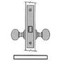 Baldwin - 6110 2.75BS PASS MRTS LC - Polished Chrome