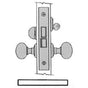 Baldwin - 6010 2.75BS ENT/STOR MRT - Polished Chrome