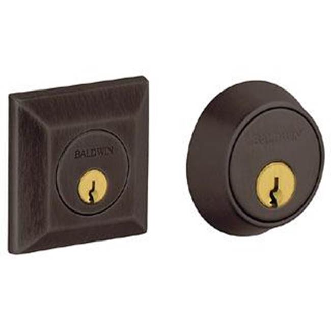 Baldwin - CODY ADJ DEADBOLT - Satin Brass and Brown